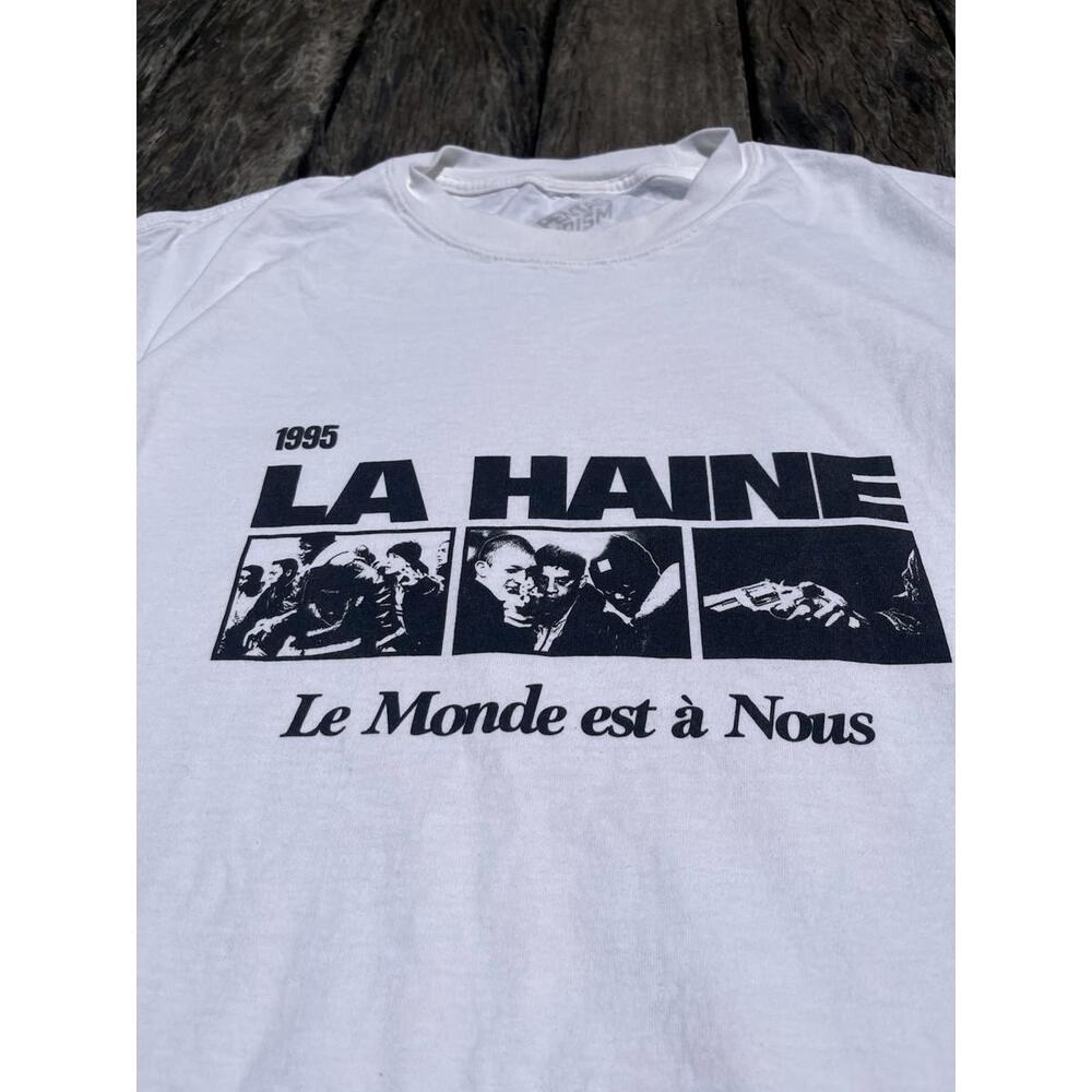 La Haine T-Shirt Le Monde est à Nous Movie White Mens L